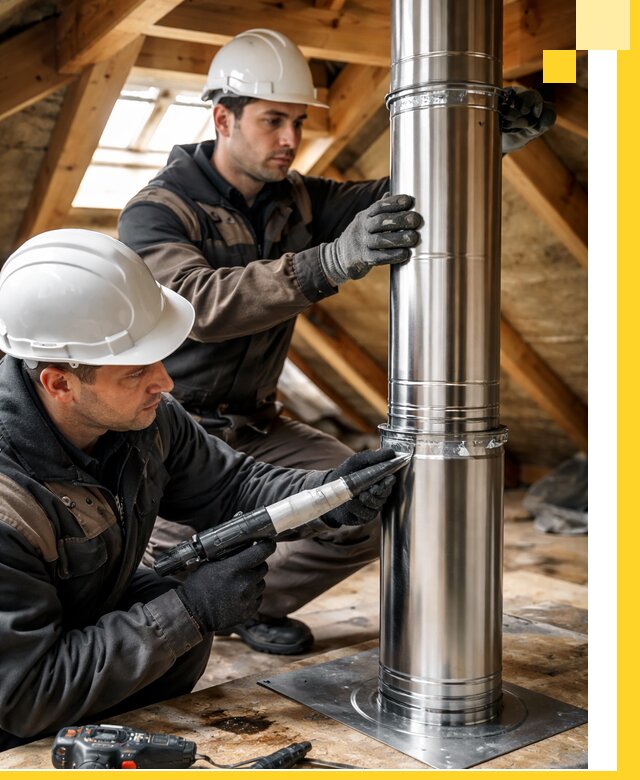 Монтаж дымоходов для каминов в Барабинске с гарантией качества