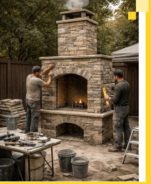 Проектирование и установка уличных каминов в Барабинске