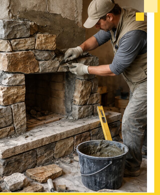 Изготовление и установка каменных каминов под ключ в Барабинске