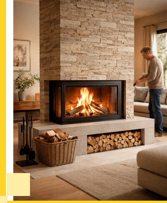 Дровяной камин под ключ в Барабинске от 203140 р. | ЭриданБбн