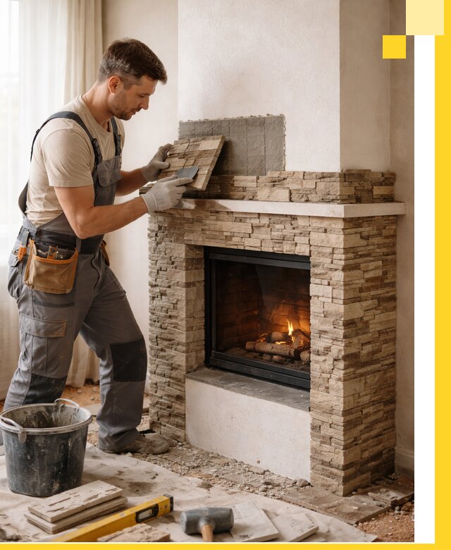 Изготовление и монтаж каминов для дома под ключ в Барабинске