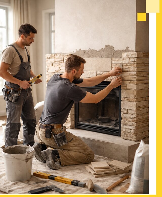 Установка и монтаж каминов для загородного дома в Барабинске