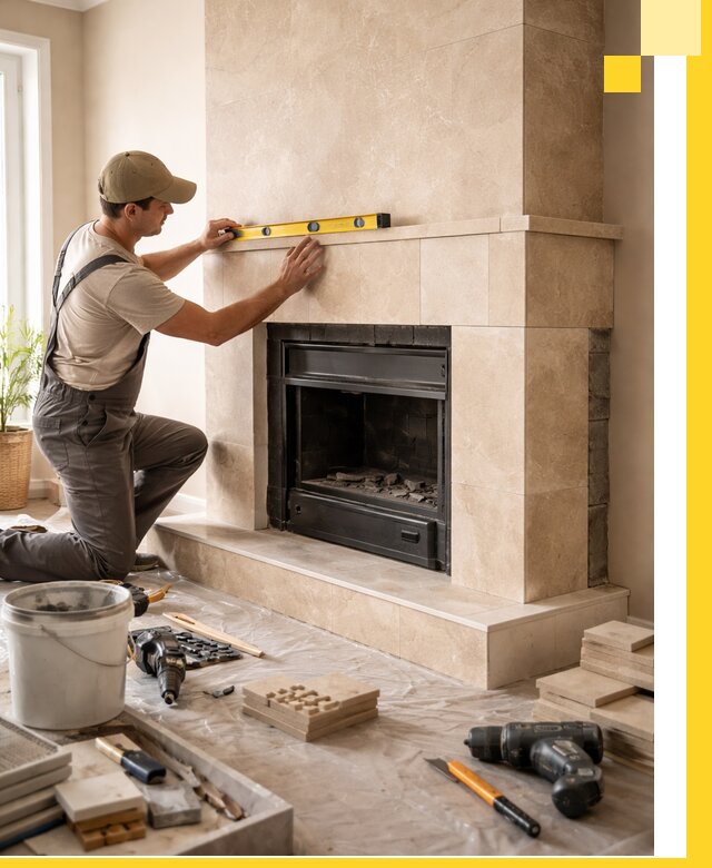 Установка и монтаж каминов в частном доме под ключ в Барабинске