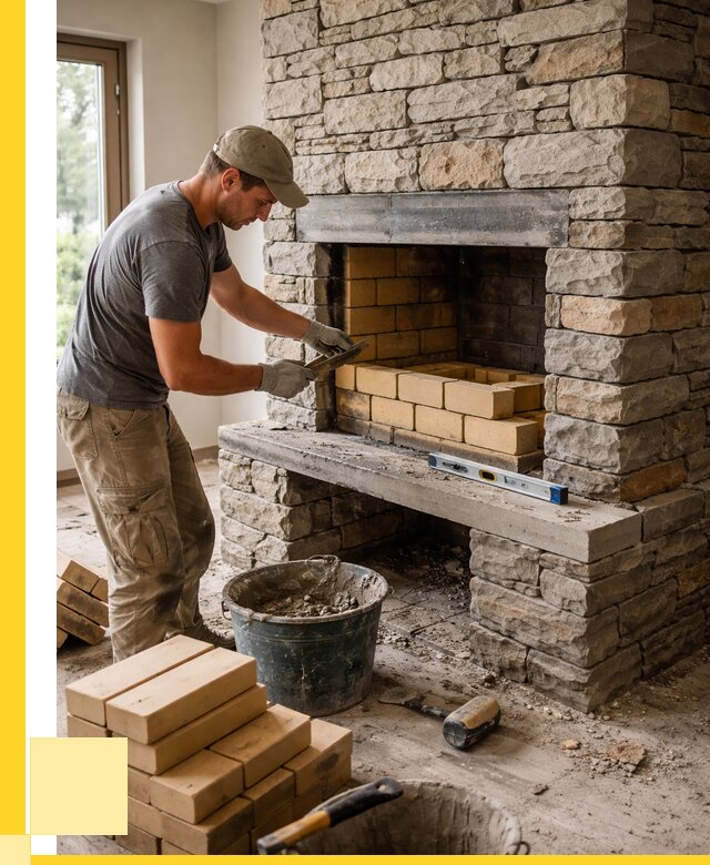 Кладка каминов и камина в Барабинске от 25393 р. ЭриданБбн