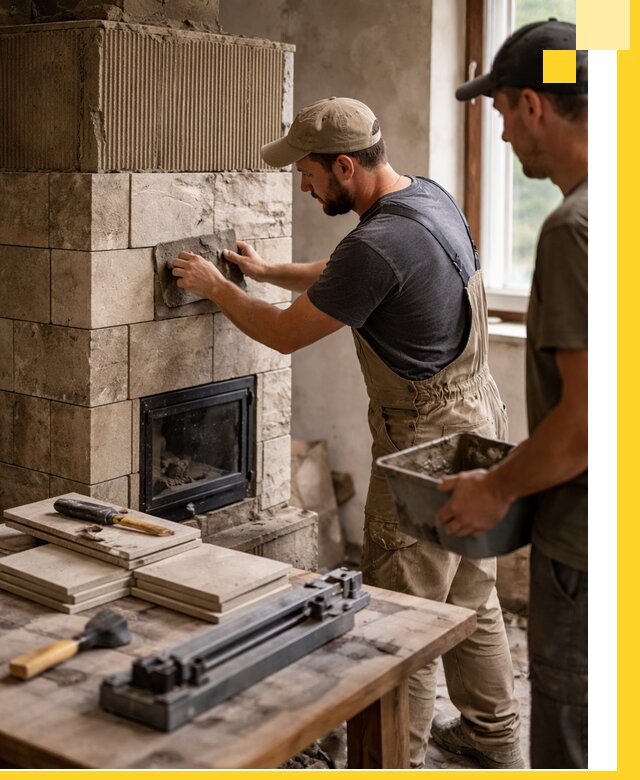 Профессиональная облицовка печей в Барабинске: керамика и камень