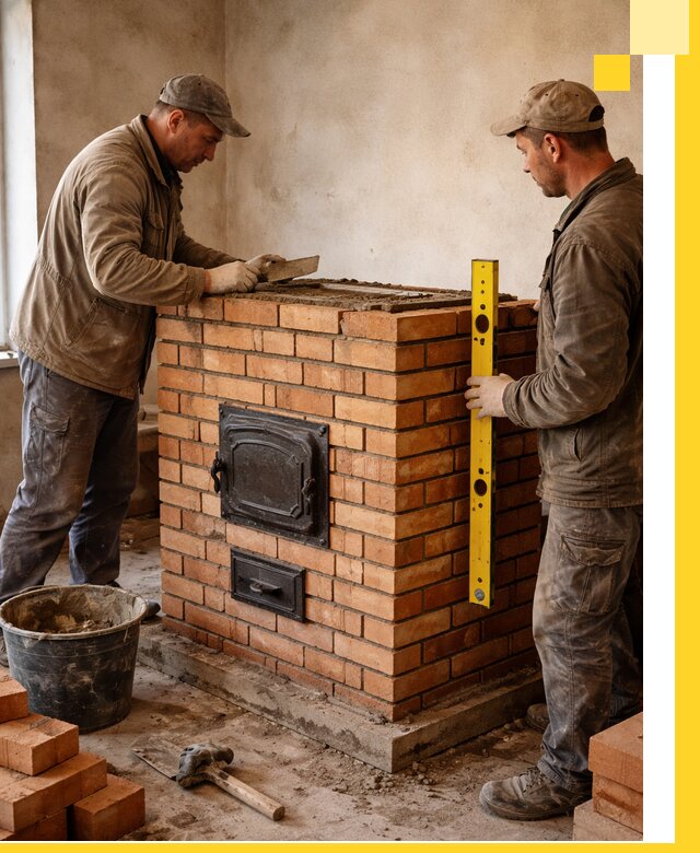 Отопительные печи под ключ в Барабинске, установка и сборка