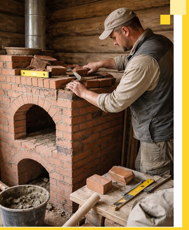 Изготовление и установка русских печей в Барабинске под ключ