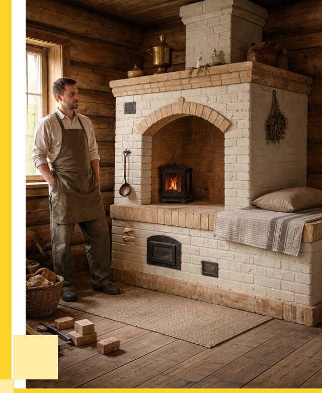 Русские печи с лежанкой под ключ в Барабинске от 152355 р. ЭриданБбн