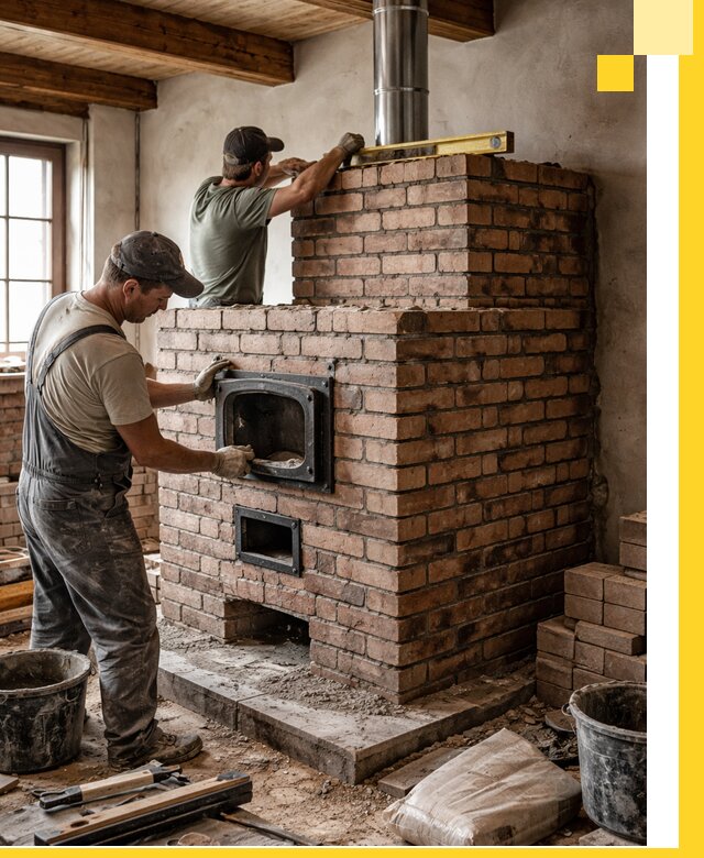 Печи для загородного дома под ключ в Барабинске — монтаж и сервис