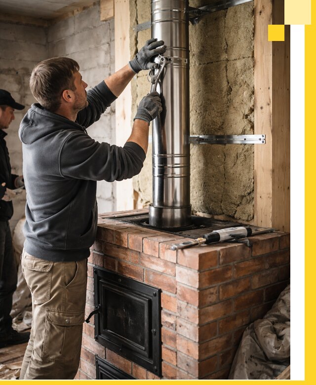 Изготовление и монтаж печей и дымоходов под ключ в Барабинске