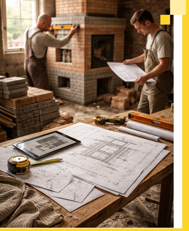 Проекты печей и каминов с индивидуальным дизайном в Барабинске