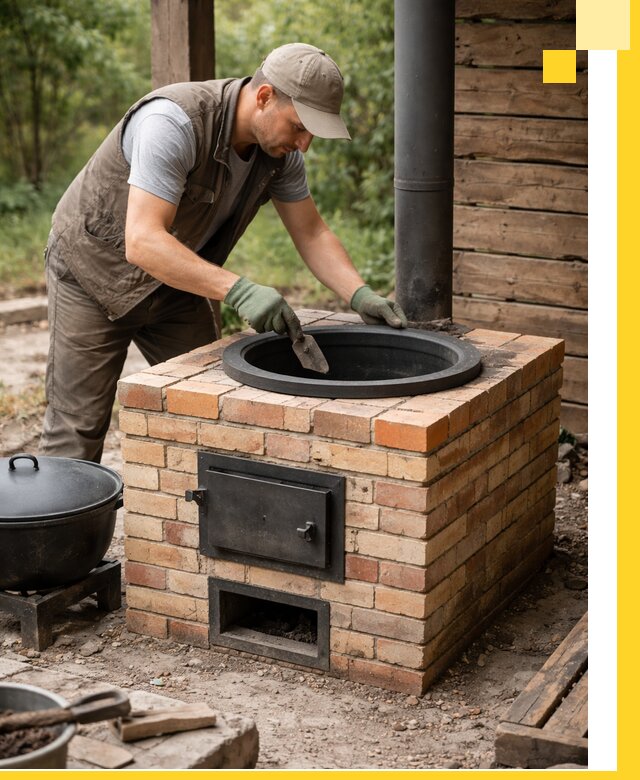 Изготовление и установка печей для казана в Барабинске под ключ