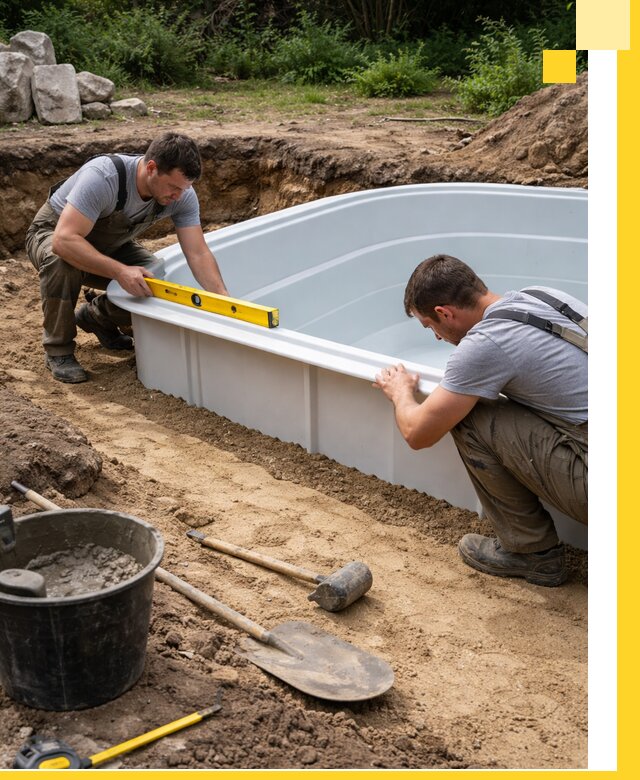 Производство и установка пластиковых бассейнов в Барабинске под ключ
