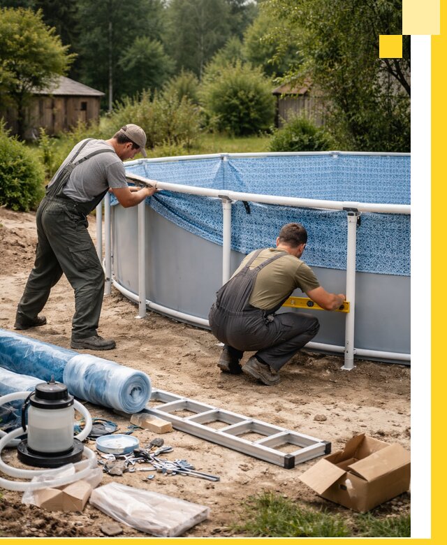 Установка и монтаж каркасных бассейнов в Барабинске под ключ