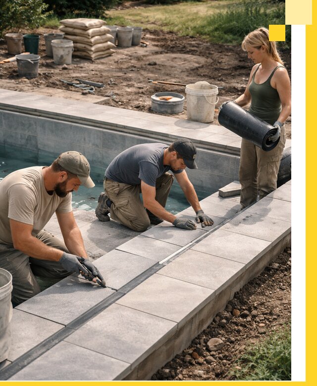 Строительство и монтаж уличных бассейнов под ключ в Барабинске