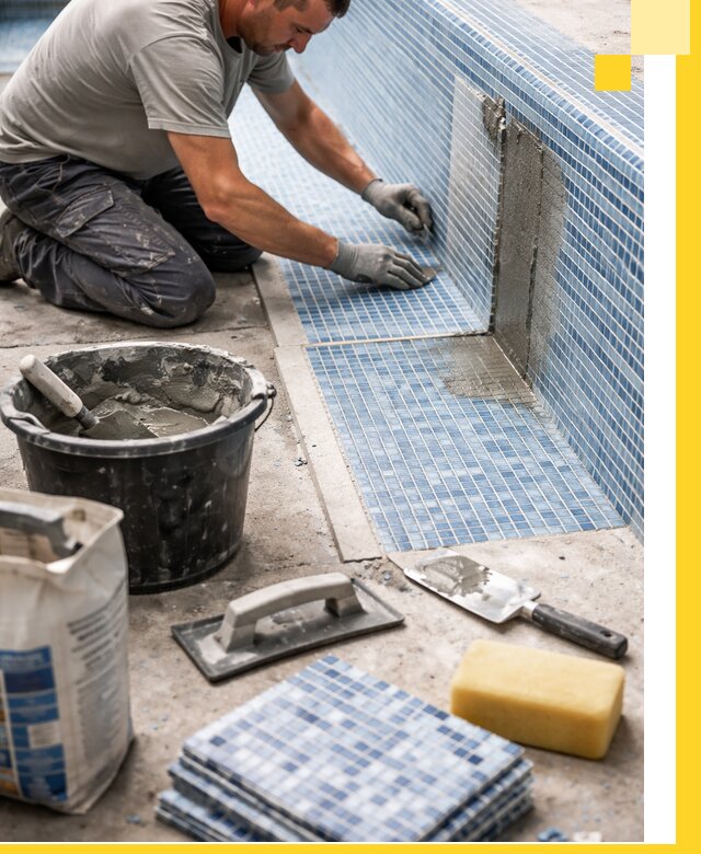 Укладка и ремонт мозаики для бассейнов под ключ в Барабинске