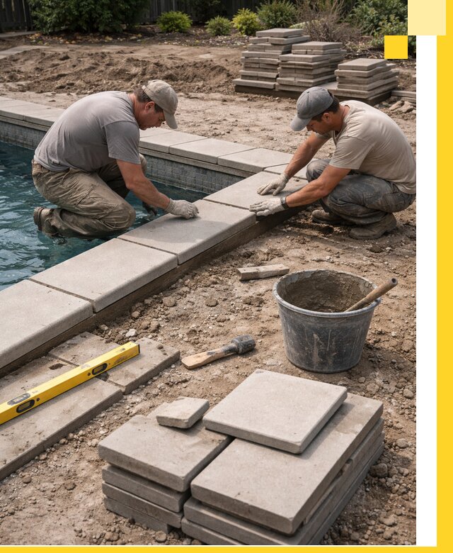 Установка и изготовление копингового камня для бассейнов в Барабинске