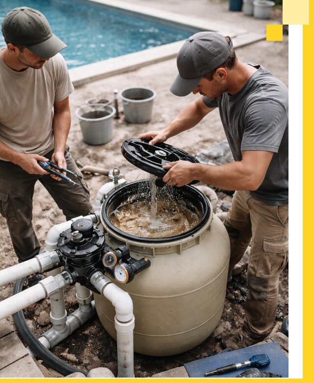 Установка и обслуживание песочных фильтров для бассейнов в Барабинске