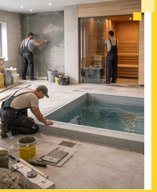 Проектирование и строительство сауны с бассейном в Барабинске