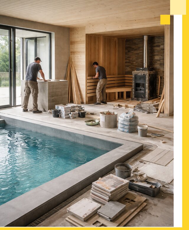 Проектирование и строительство бань с бассейном в Барабинске