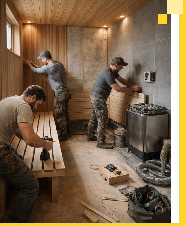 Сауны под ключ в Барабинске, проектирование, строительство, отделка