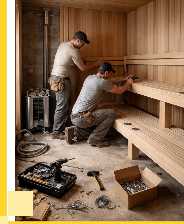 Монтаж саун под ключ в Барабинске от 121884 р. | ЭриданБбн