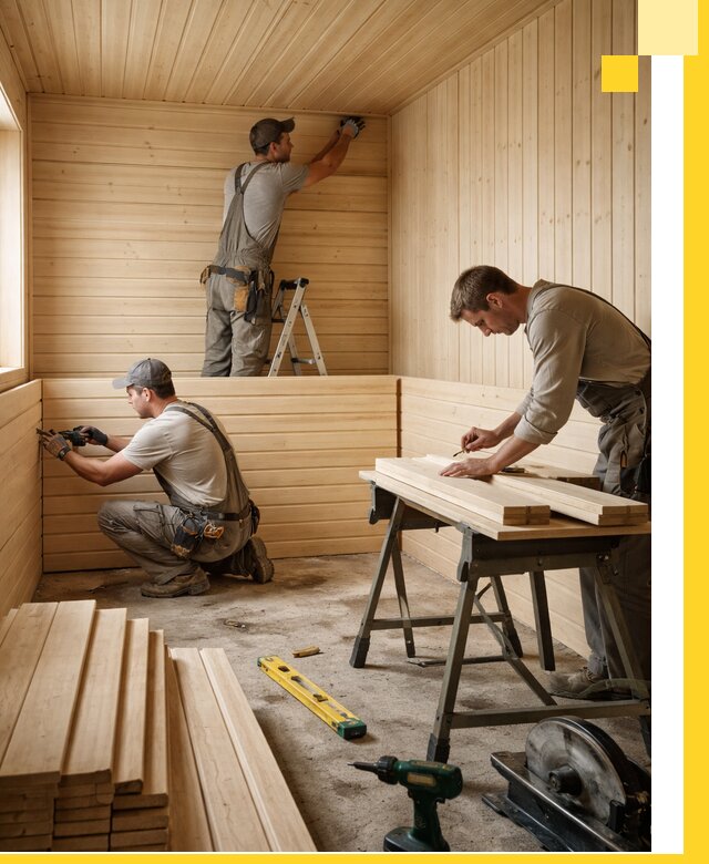 Обшивка саун в Барабинске из натуральной древесины под ключ