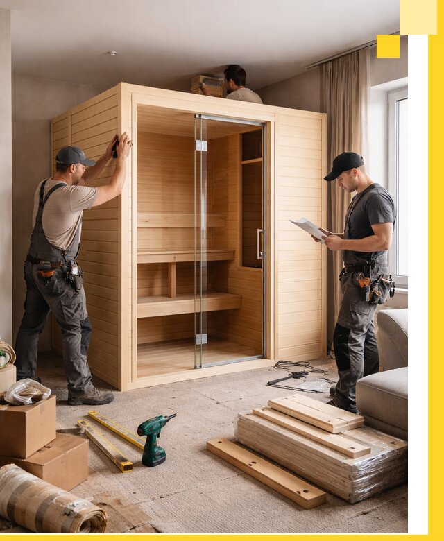 Установка и благоустройство саун в квартире в Барабинске