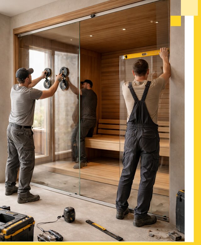 Производство и монтаж стеклянных саун под ключ в Барабинске