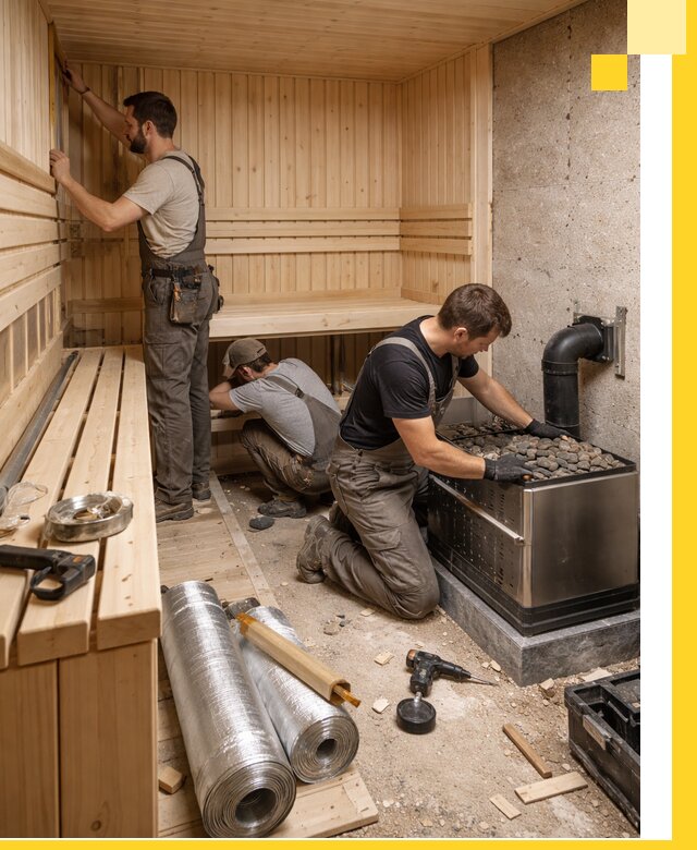 Индивидуальные сауны на заказ в Барабинске под ключ, проект и монтаж