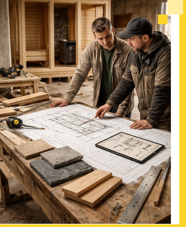 Проекты бань под ключ и планы строительства в Барабинске