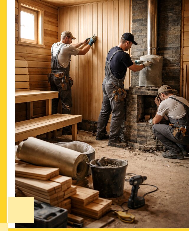 Ремонт бань под ключ в Барабинске от 45707 р. | ЭриданБбн