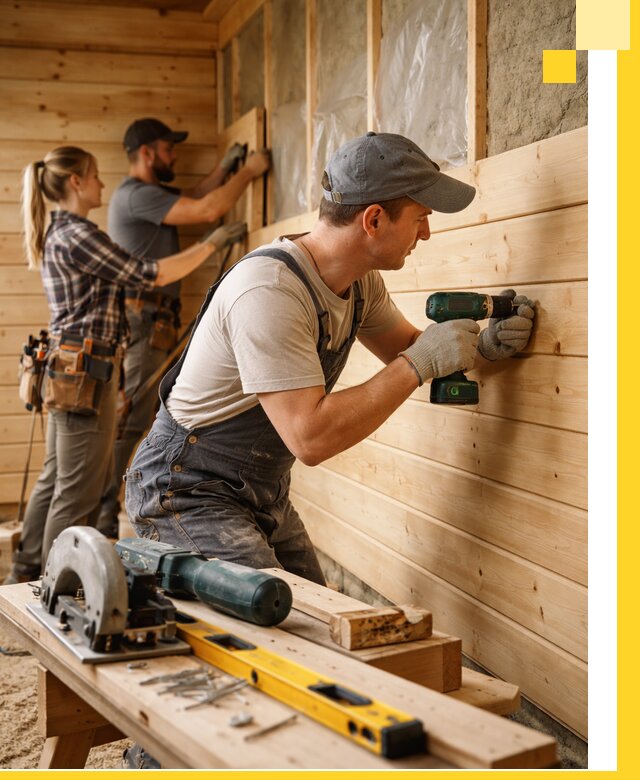 Обшивка бань под ключ в Барабинске: отделка стен и потолков