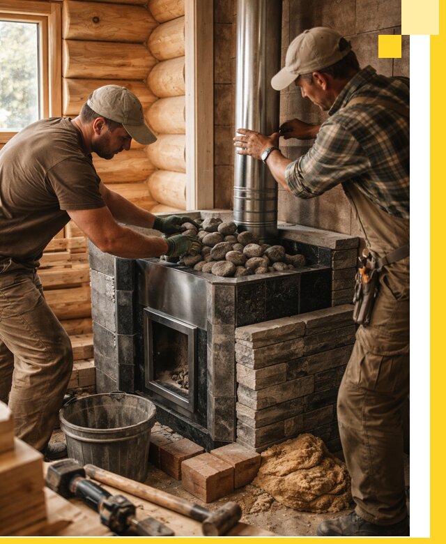 Строительство и отделка русских бань под ключ в Барабинске