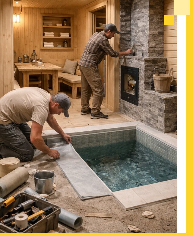 Строительство бань с комнатой отдыха под ключ в Барабинске