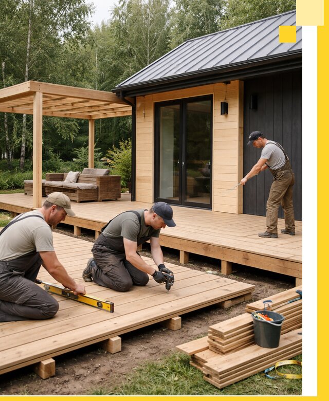 Строительство бань с террасой и бассейном под ключ в Барабинске