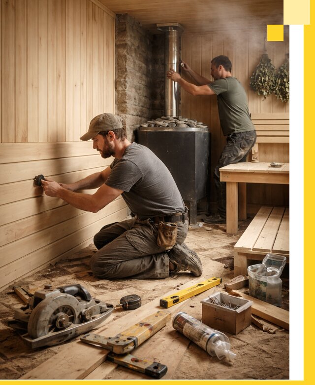 Полное строительство и оснащение парных под ключ в Барабинске