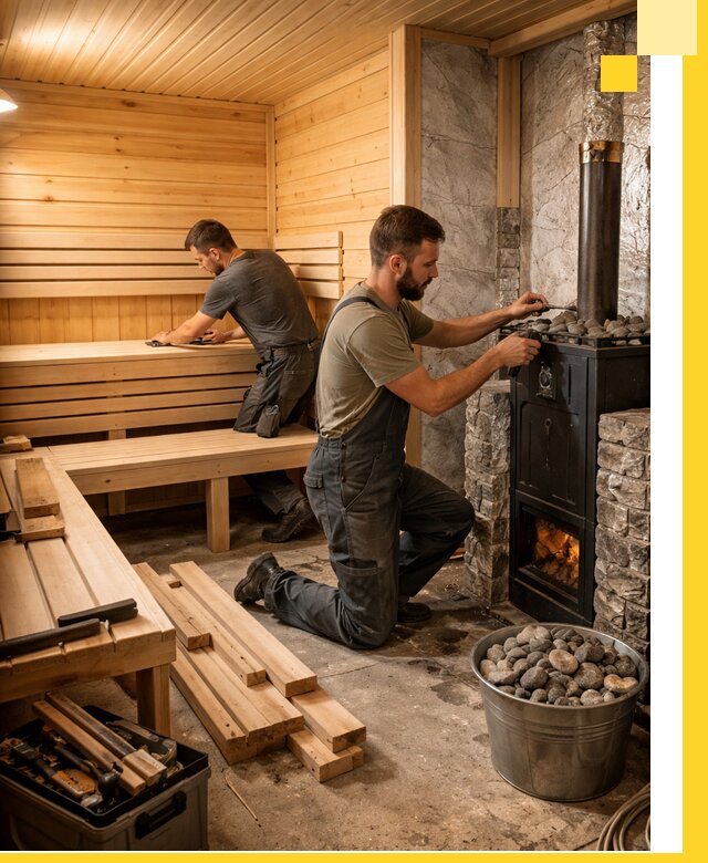 Дизайн и строительство интерьеров бань под ключ в Барабинске