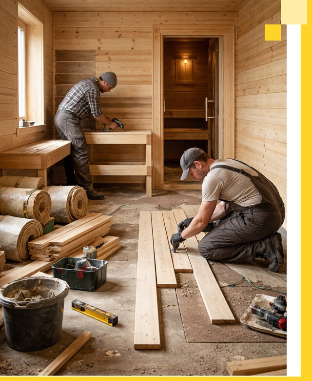 Индивидуальный проект бани с комнатой отдыха под ключ в Барабинске