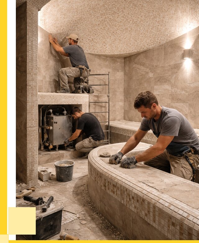 Монтаж хамамов под ключ в Барабинске от 253925 р. ЭриданБбн