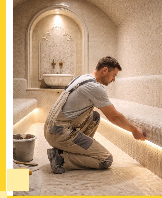 Отделка хамамов под ключ в Барабинске от 5586 р. | ЭриданБбн