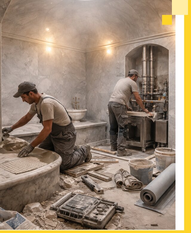 Строительство турецких бань хаммам под ключ в Барабинске