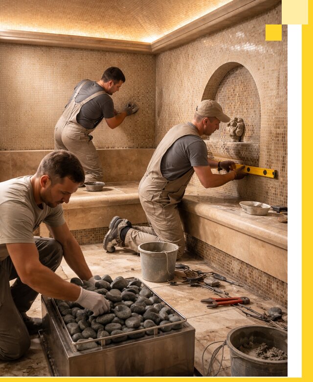 Проектирование и строительство хамама и сауны в Барабинске