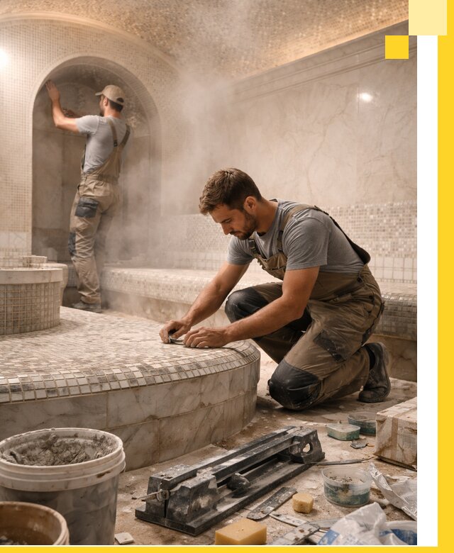 Профессиональный дизайн хамама и SPA под ключ в Барабинске