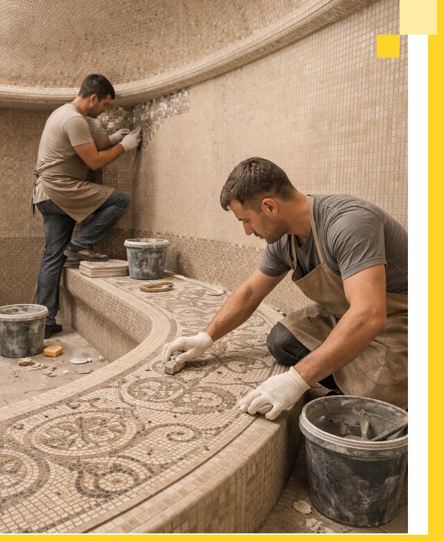 Плитка для хамама в Барабинске, укладка, подбор и поставка